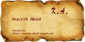 Kuczik Abod névjegykártya